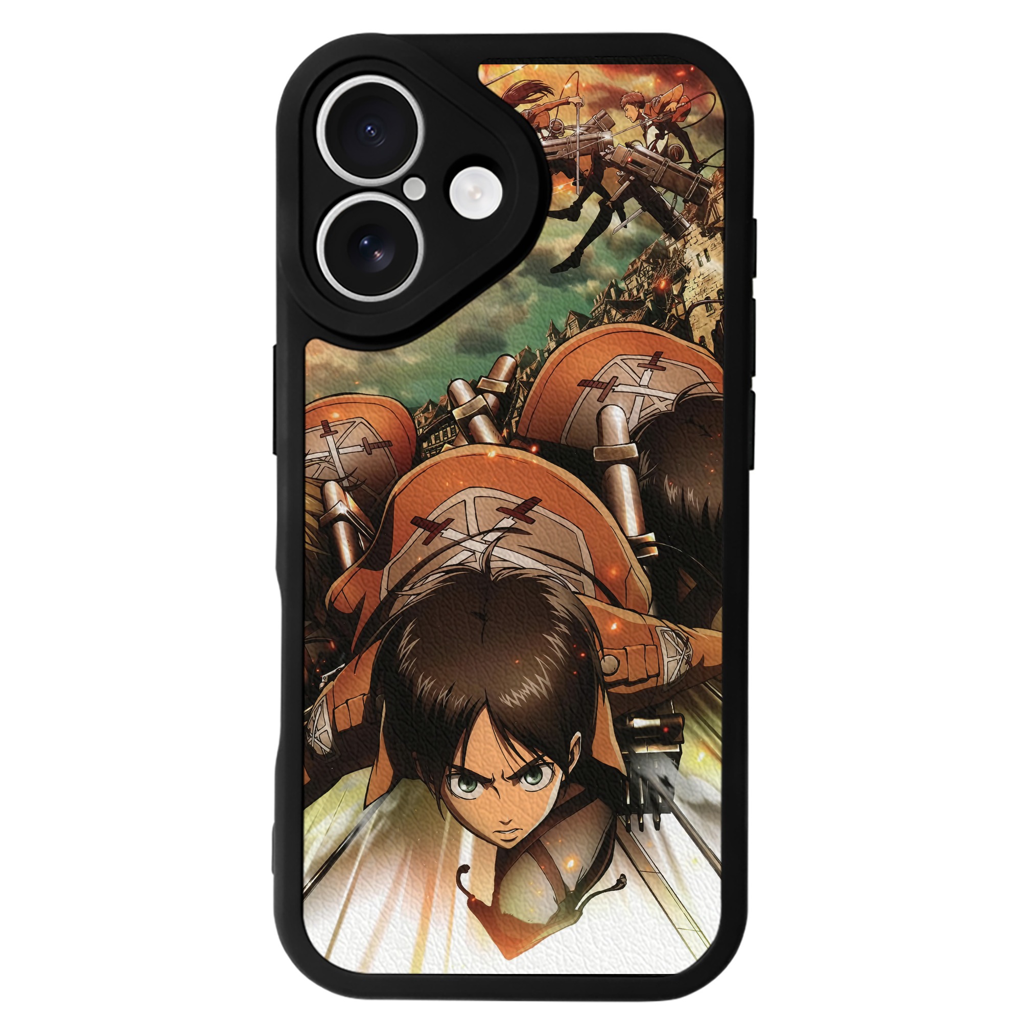 （画像用） 進撃の巨人 Attack on Titan 【iPhone 16シリーズ対応】シリコンスマホケース（レザー調） 材質：シリコン